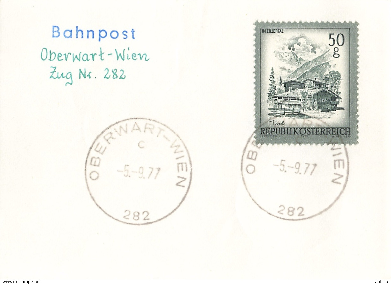 Bahnpost (R.P.O./T.P.O) Oberwart-Wien [Ausschnitt] (AD3126) - Cartas & Documentos