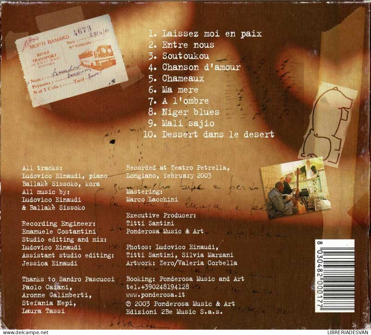 Ludovico Einaudi, Ballaké Sissoko - Diario Mali. CD - New Age