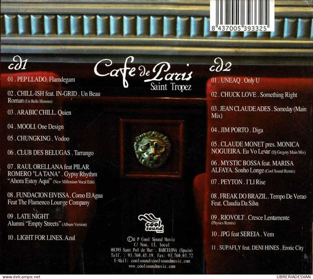 Café De París - Saint Tropez. 2 X CD - New Age