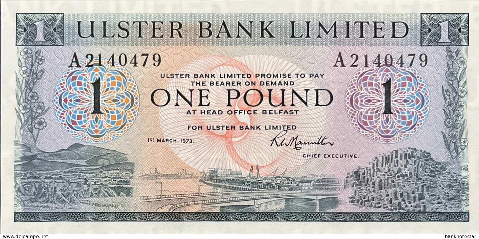 Northern Ireland 1 Pound, P-325b (1.3.1973) - UNC - 1 Pound