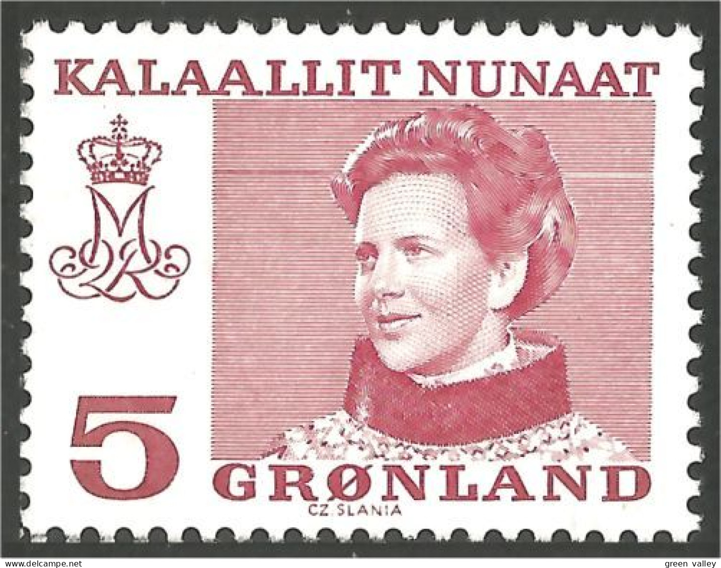 464 Greenland 5 Ore Queen Reine Margrethe MNH ** Neuf SC (GRN-7) - Unused Stamps