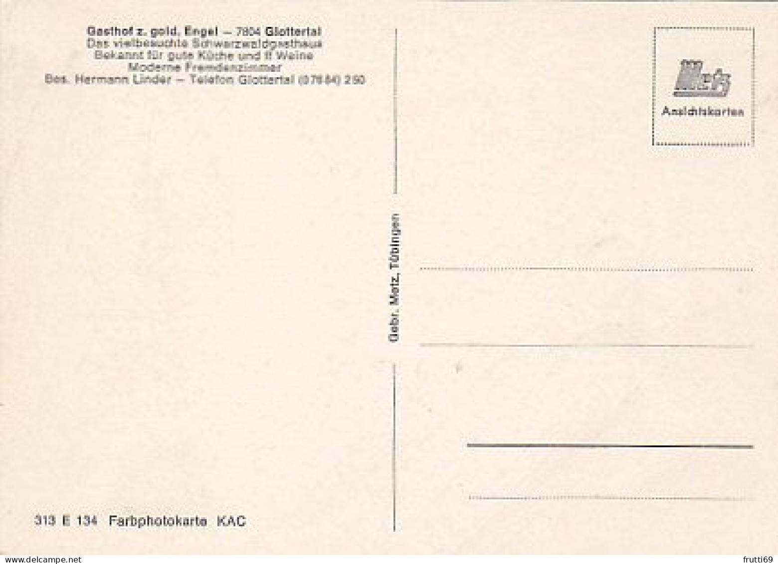AK 207544 GERMANY - Glottertal / Schwarzwald - Gasthof Z. Gold. Engel - Glottertal