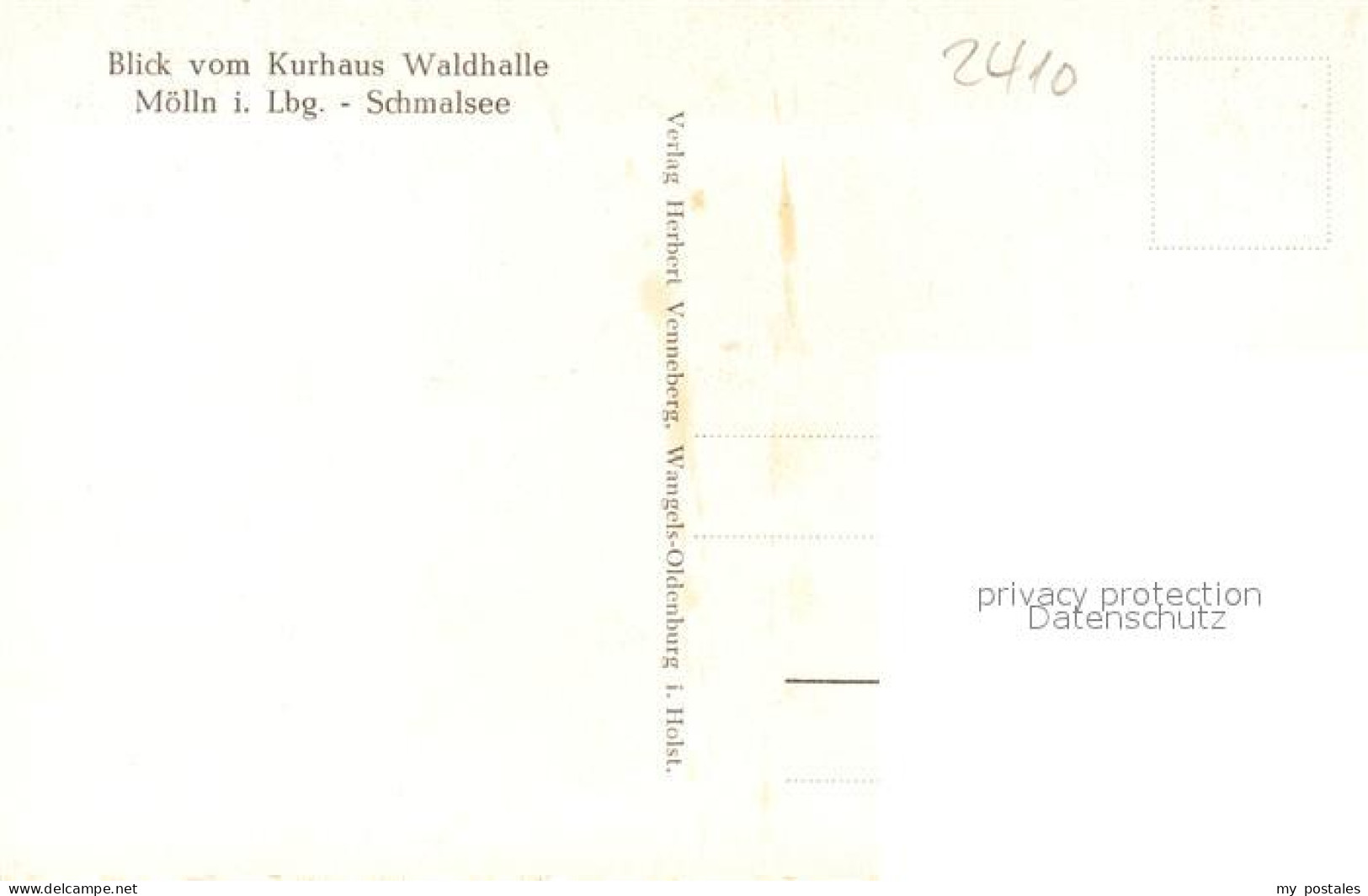 73566223 Moelln Lauenburg Schmalsee Vom Kurhaus Waldhalle Moelln Lauenburg - Moelln