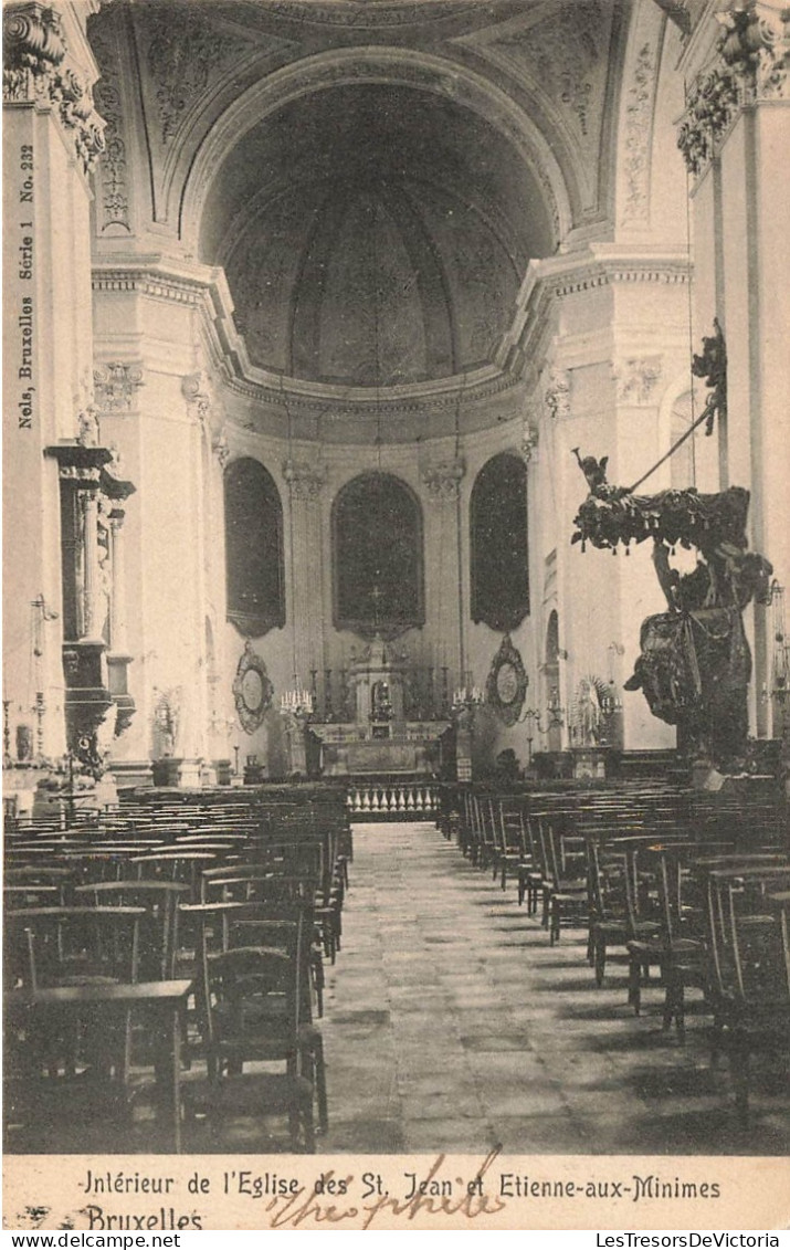 BELGIQUE -  Bruxelles - Vue De L'intérieur De L'église Des St Jean Et Etienne Aux Minimes - Carte Postale Ancienne - Other & Unclassified