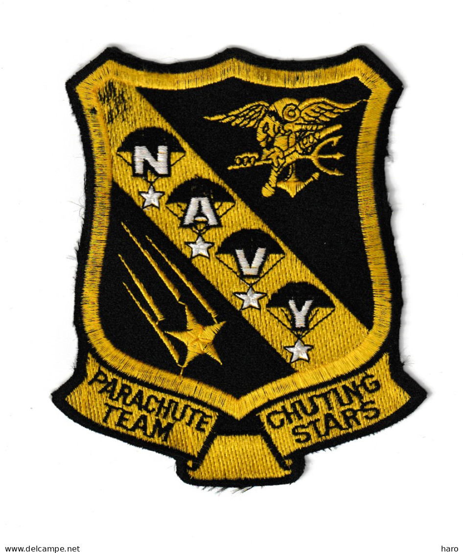 Patch - Ecusson Tissu Brodé  - US NAVY Parachute Team - Chuting Stars - Equipe De Démonstration Parachute Naval ( B321 - Aviation