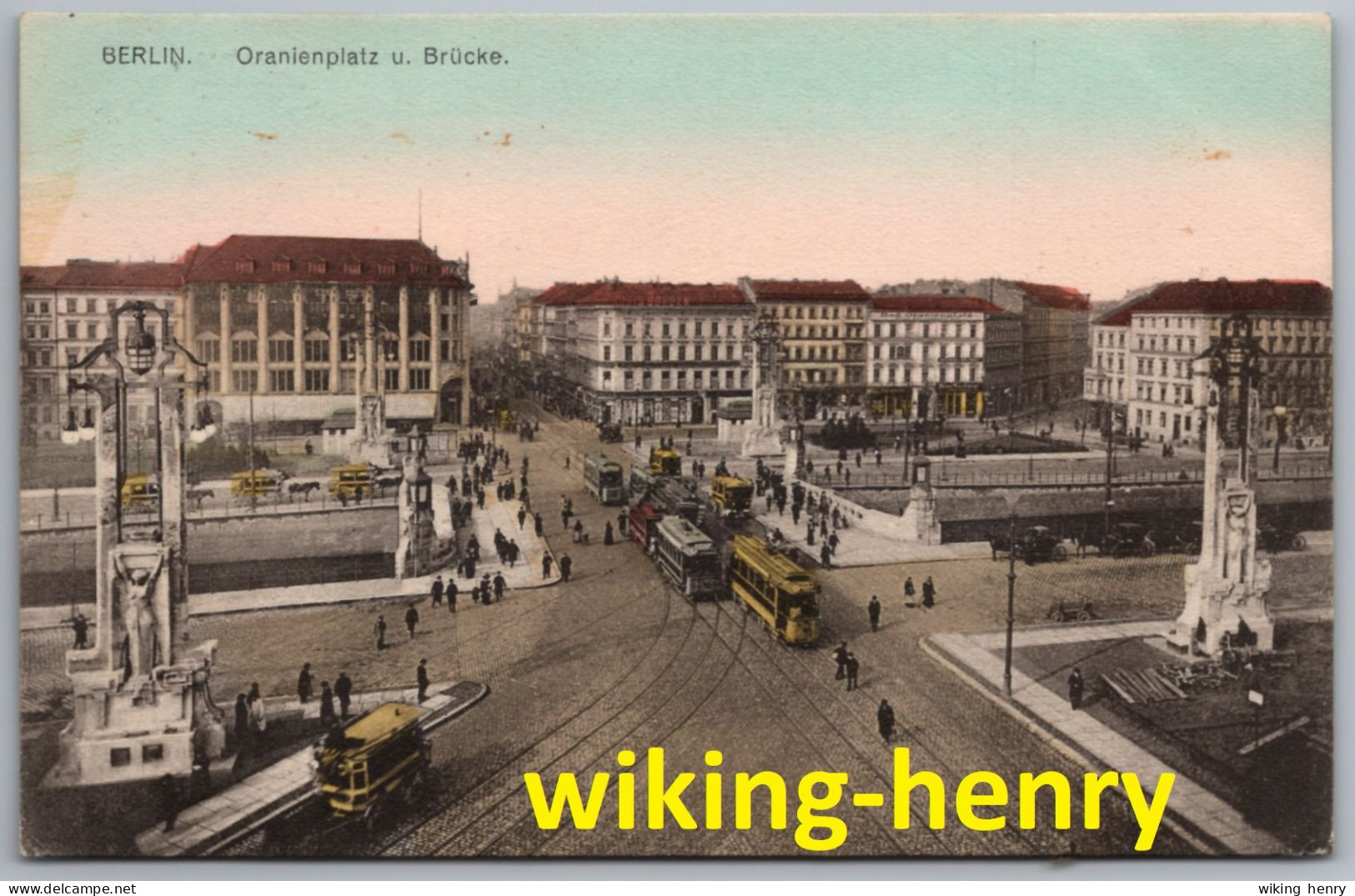 Berlin Kreuzberg - Oranienplatz Und Brücke - Mit Straßenbahnen Und Einer Von Einem Pferd Gezogenen Straßenbahn - Kreuzberg