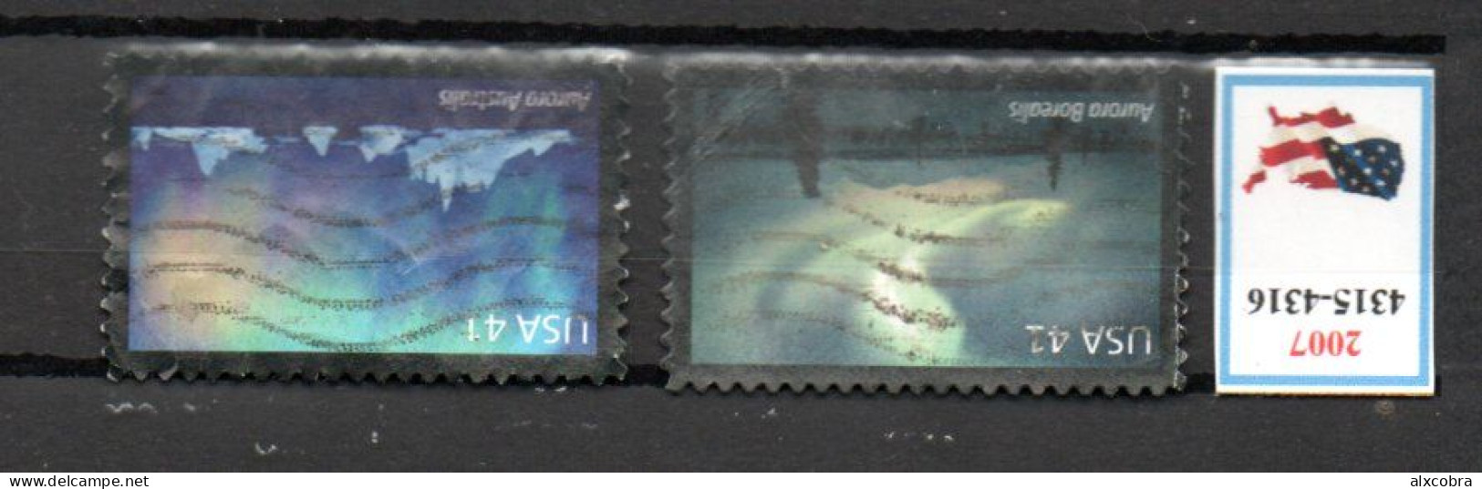 USA United States Aurora Borealis Australis 2007 Mi 4315-4316 USED - Gebraucht