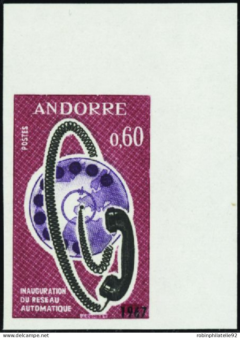 Andorre Non Dentelés N°182 60c Réseau Téléphonique Automatique Qualité:** Cote:22 - Other & Unclassified