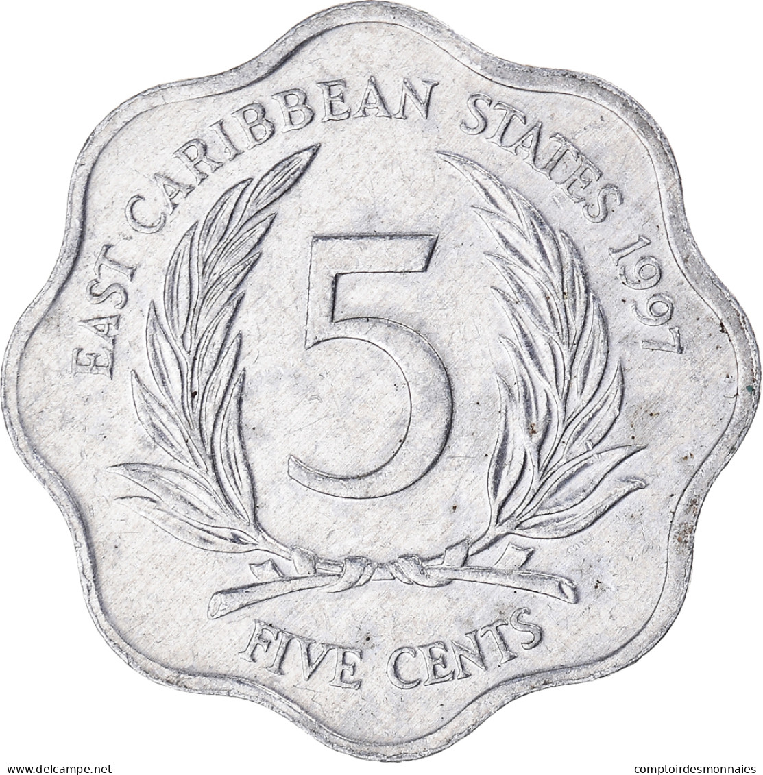 Monnaie, Etats Des Caraibes Orientales, 5 Cents, 1997 - East Caribbean States