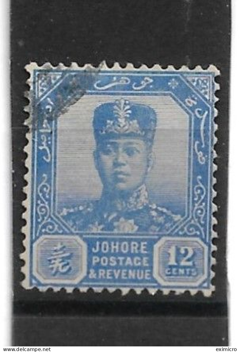 MALAYA - JOHORE 1940 12c SG 114 FINE USED - Johore