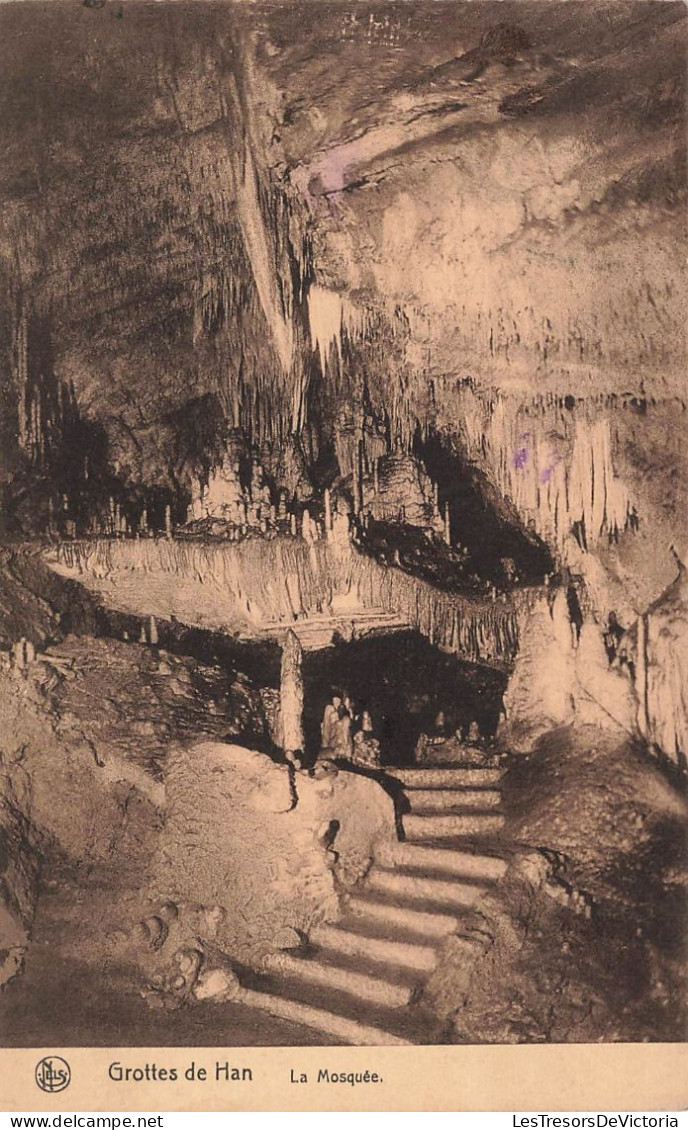 BELGIQUE - Grottes De Han - La Mosquée - Vue Générale - Un Petit Escalier - Carte Postale Ancienne - Andere & Zonder Classificatie