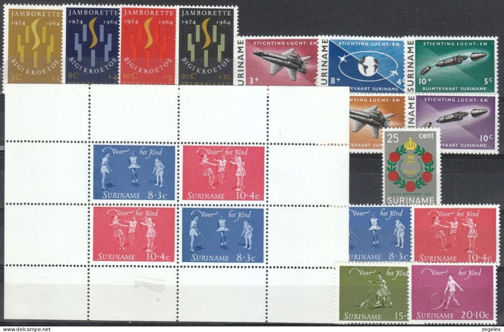 Suriname 1964 Year - Complete - MNH/**/postfris - Surinam ... - 1975