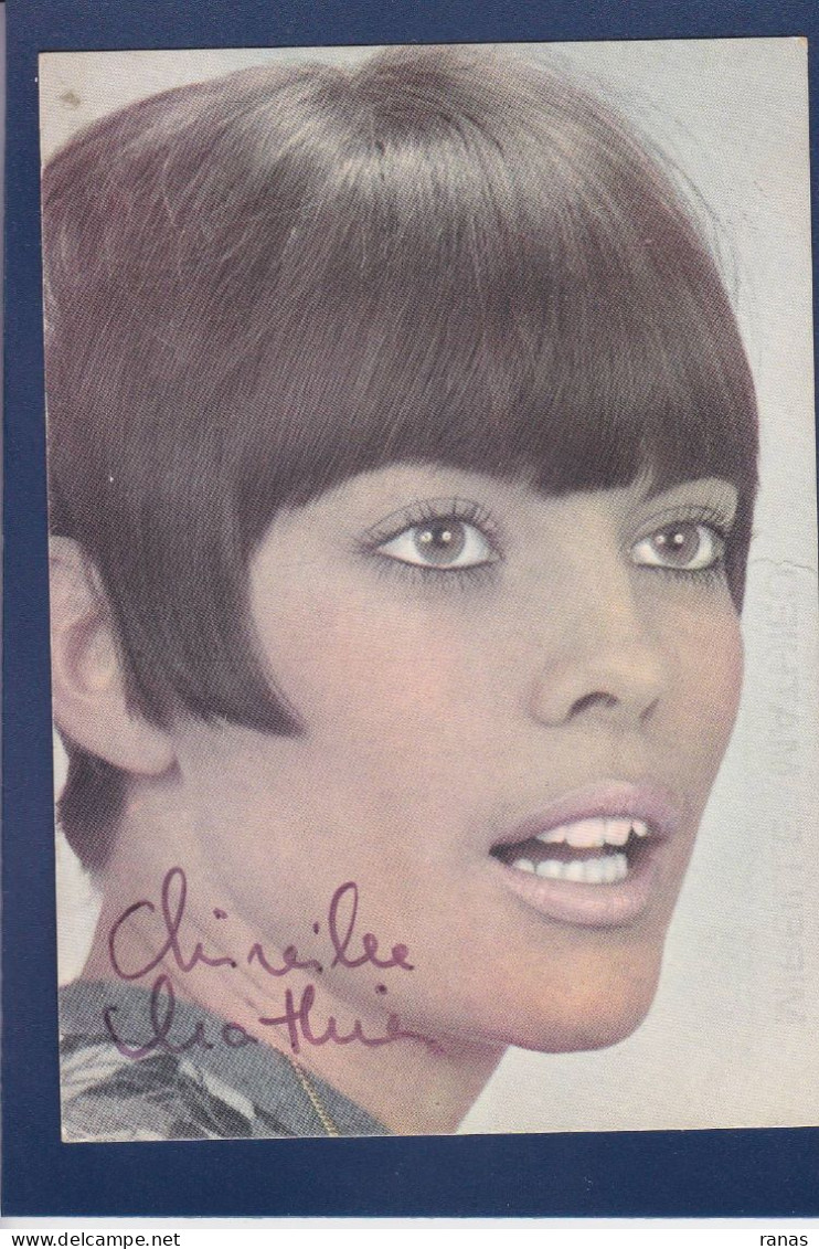 CPSM Autographe Signature Mireille Mathieu Non Circulée - Cantantes Y Musicos