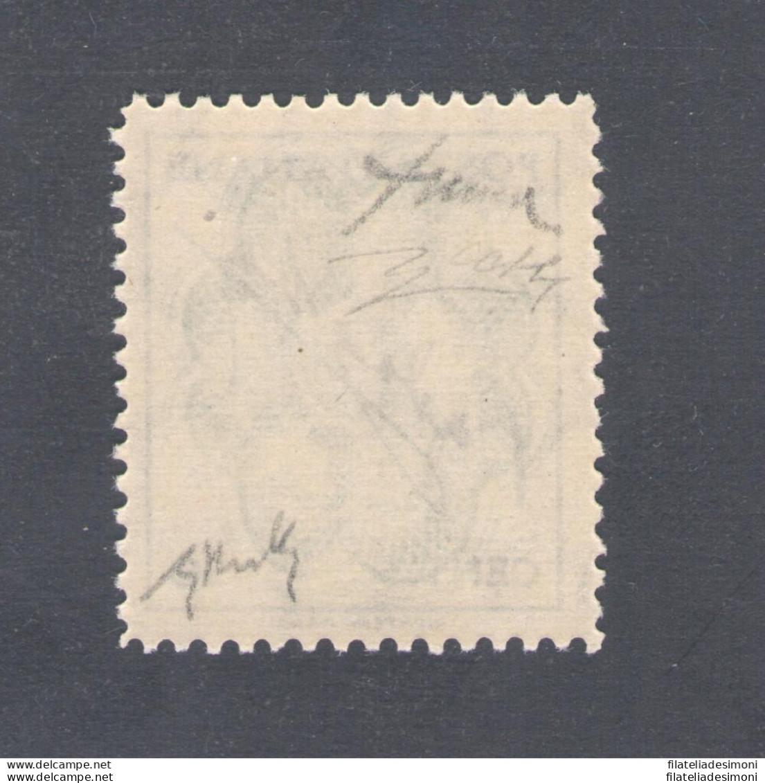 1944 Luogotenenza - Firma Di Badoglio In Cornice - 50 Cent Azzurro E Celeste N° - Other & Unclassified