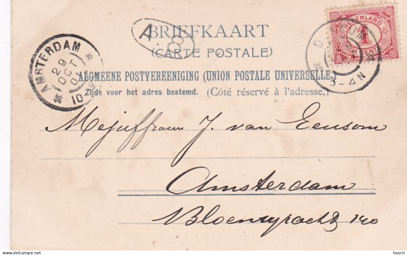 3755	72	Dokkum, (poststempel 1901) - Dokkum