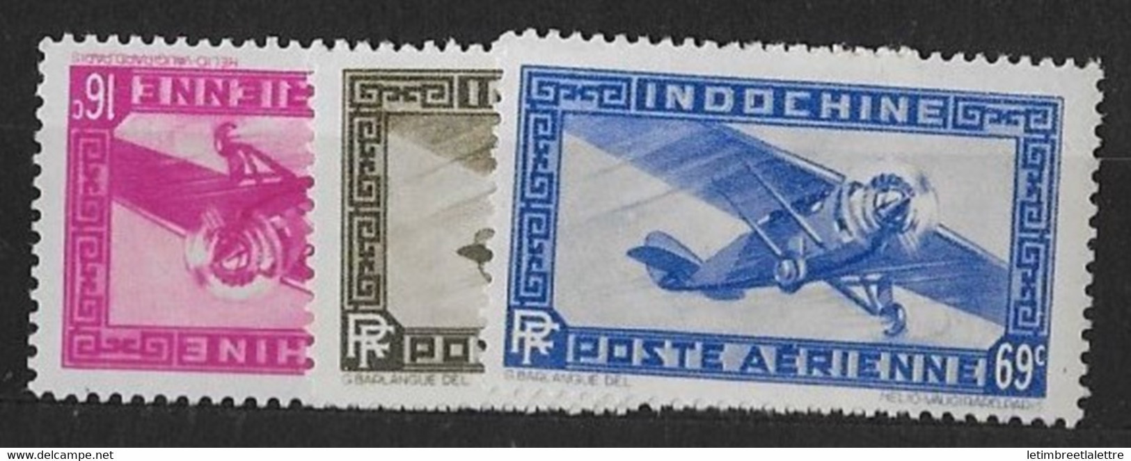 Indochine - Poste Aérienne - YT N° 17 à 19 ** - Neuf Sans Charnière - 1941 - Luftpost