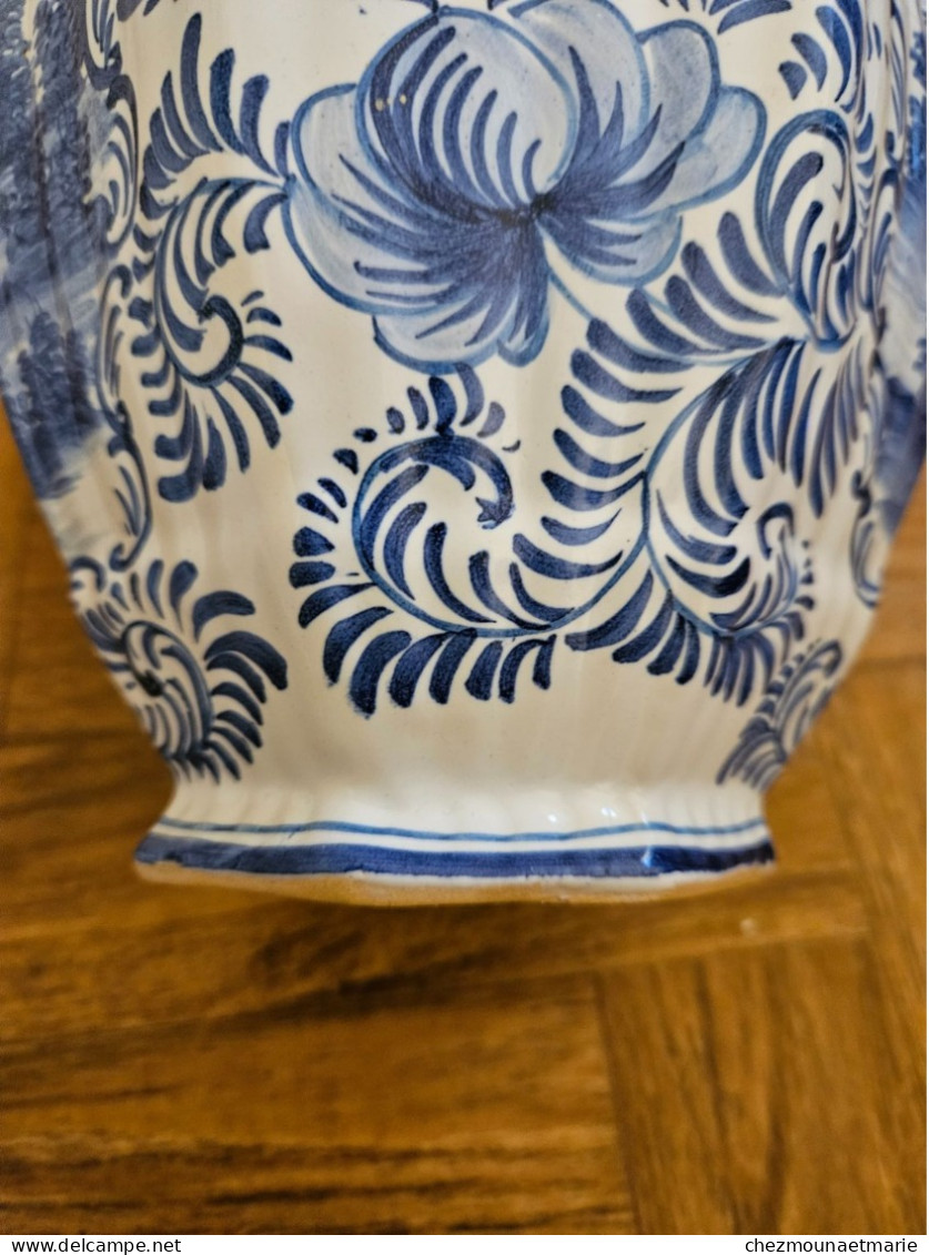 POT VASE PEINT A LA MAIN AVEC SIGNATURE - TAILLE 32 CM PORCELAINE DE CHINE?