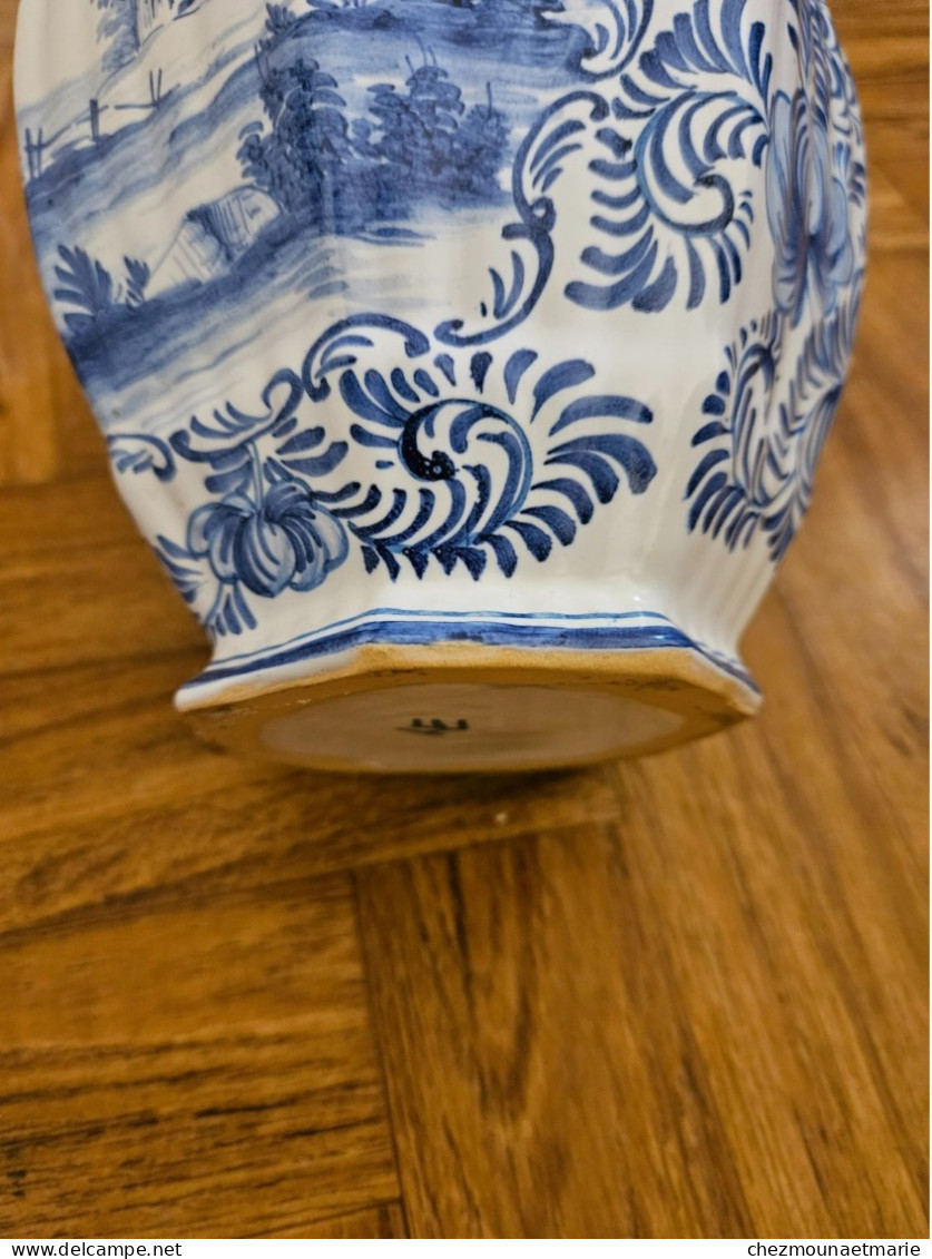 POT VASE PEINT A LA MAIN AVEC SIGNATURE - TAILLE 32 CM PORCELAINE DE CHINE?