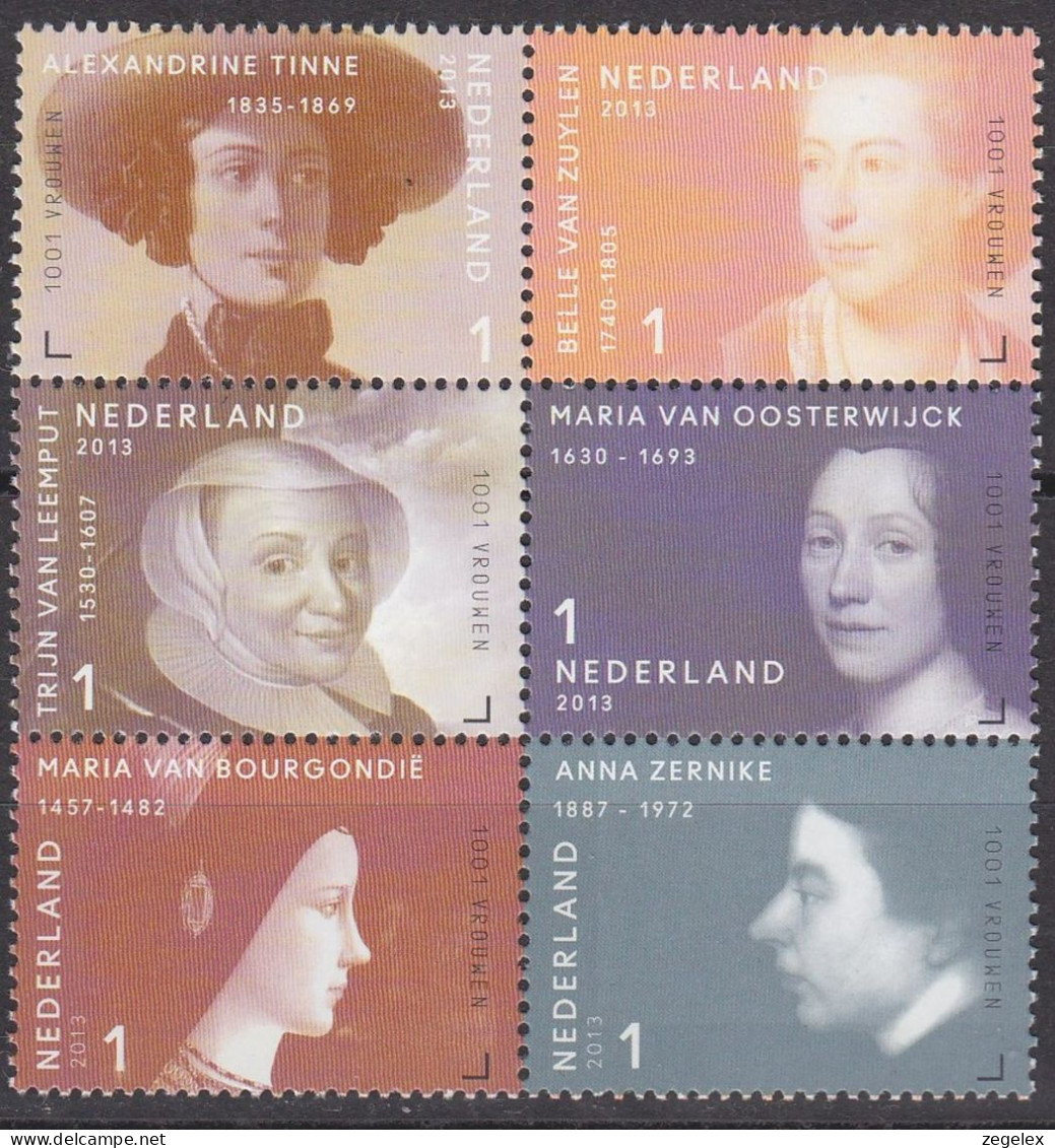 2013 Vrouwen, Women NVPH 3048/3053 6 Aan Elkaar MNH/**/postfris - Neufs