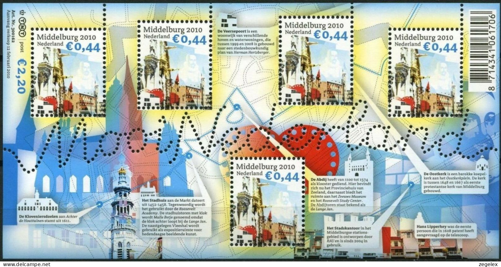 2010 Blokje Mooi Nederland - Middelburg NVPH 2696 MNH/**/postfris - Neufs