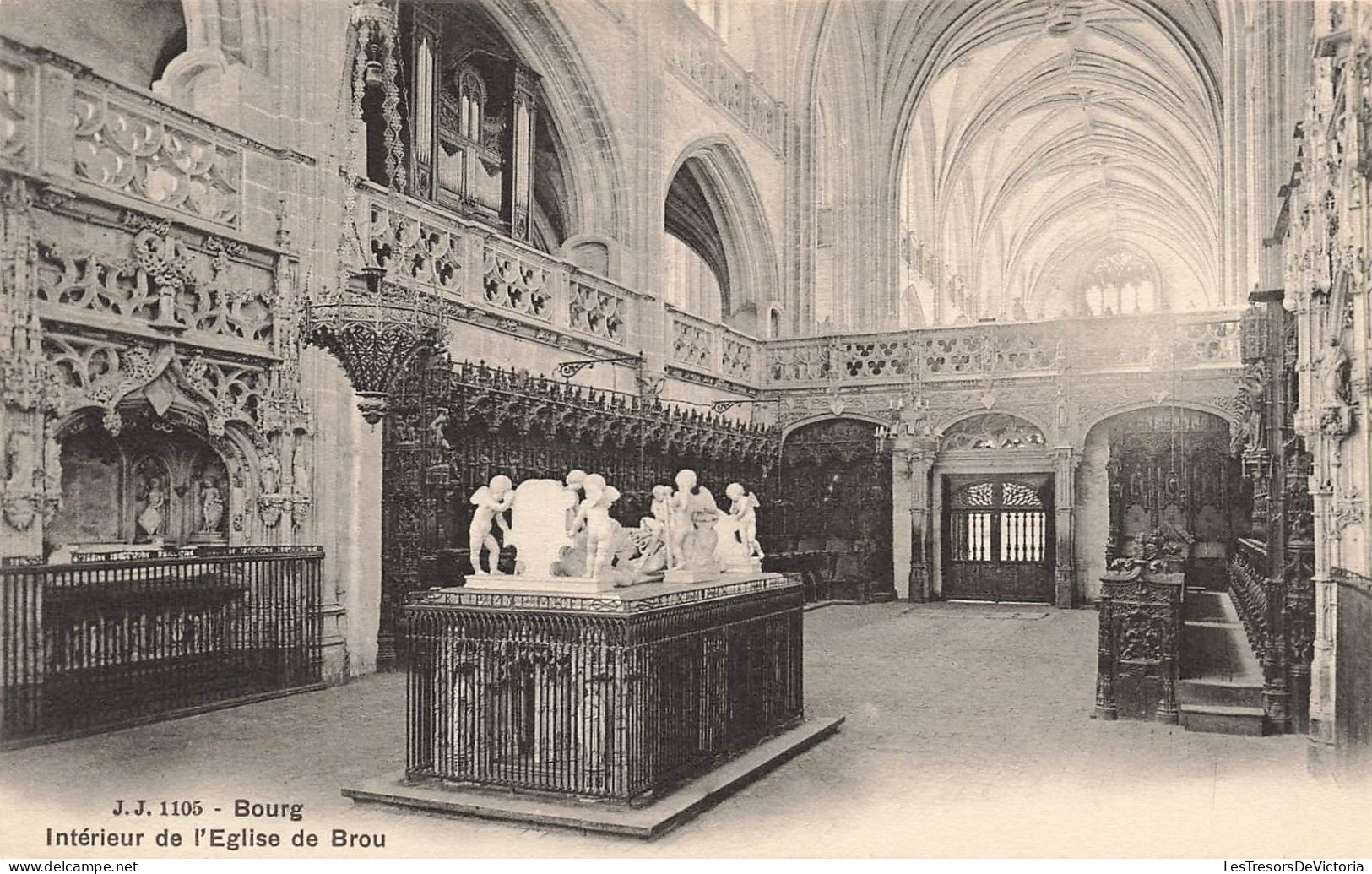 FRANCE - Bourg - Intérieur De L'église De Brou - Carte Postale Ancienne - Brou - Kerk