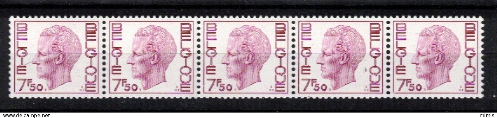 BELGIQUE   1982   R72  Bande De 5  N° 575 ** Sans Charnière - Rollen