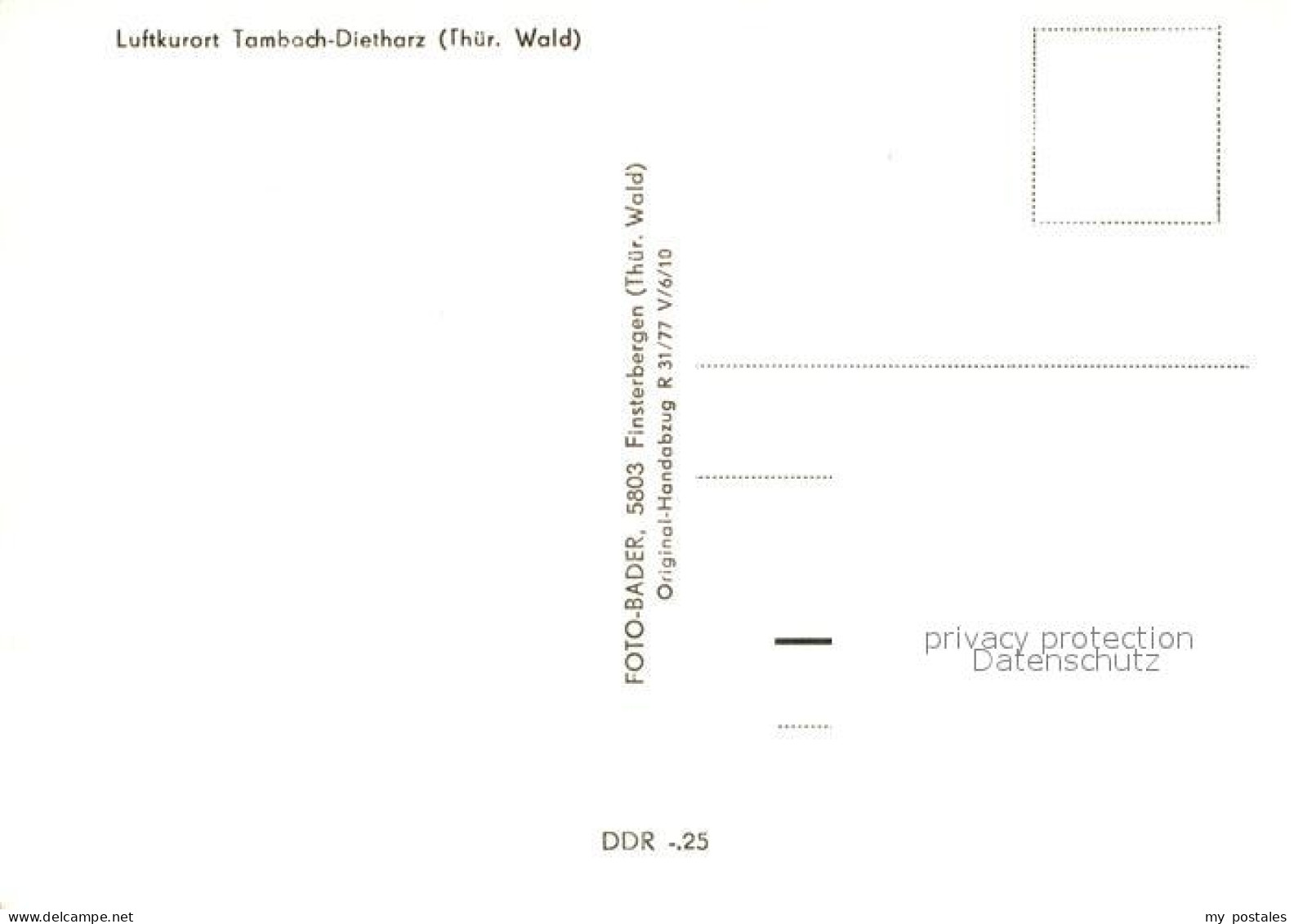 73544836 Tambach-Dietharz Ferienzentrum Kombinat FEB Starkstrom Anlagenbau Leipz - Tambach-Dietharz