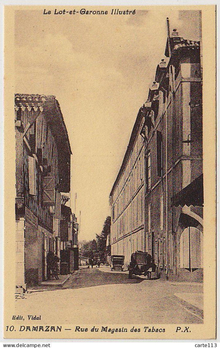 47 - B10912CPA - DAMAZAN - Rue Du Magasin Des Tabacs - Parfait état - LOT-ET-GARONNE - Damazan