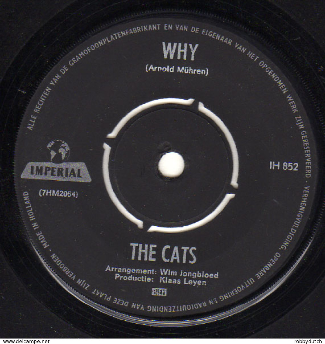 * 7" *  The CATS - WHY (Holland 1970) - Disco, Pop