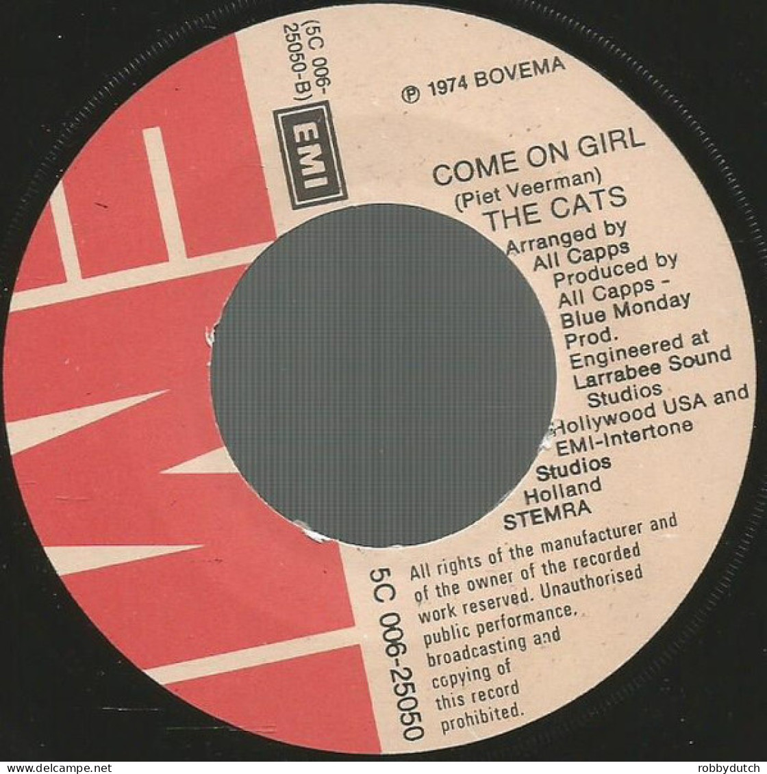 * 7" *  The CATS - COME SUNDAY (Holland 1974) - Disco, Pop