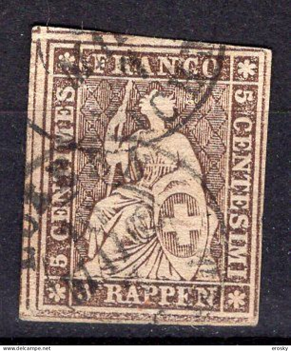 T1624 - SUISSE SWITZERLAND Yv N°26a Amincy Thin - Used Stamps