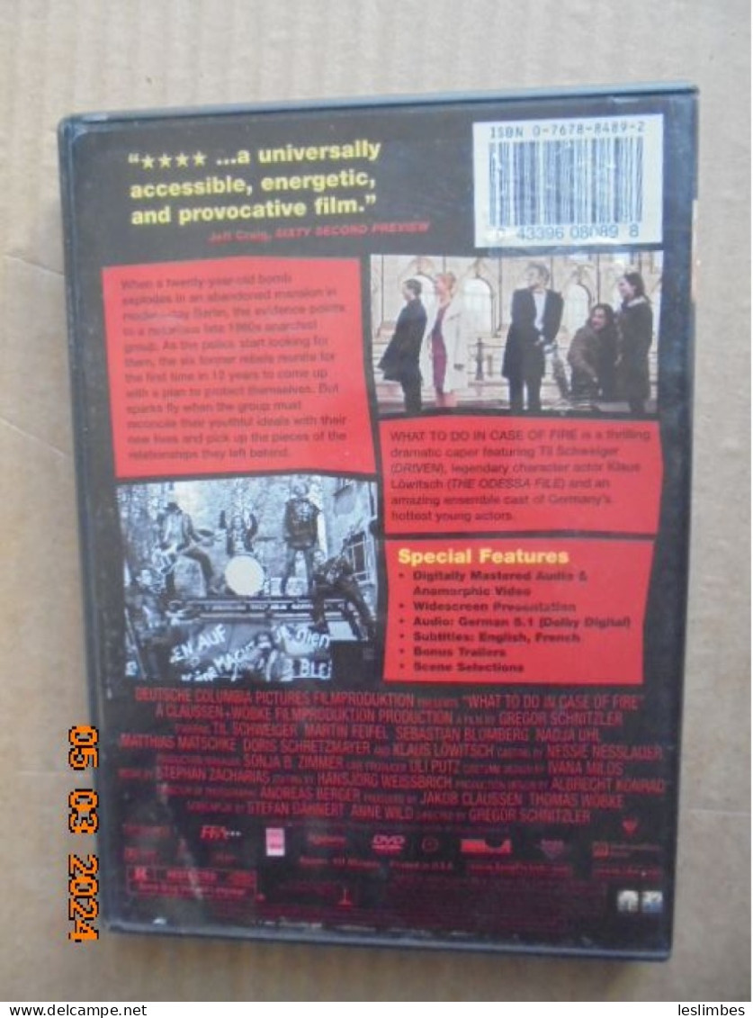 What To Do In Case Of Fire - [DVD] [Region 1] [US Import] [NTSC] Gregor Schnitzler - Dramma