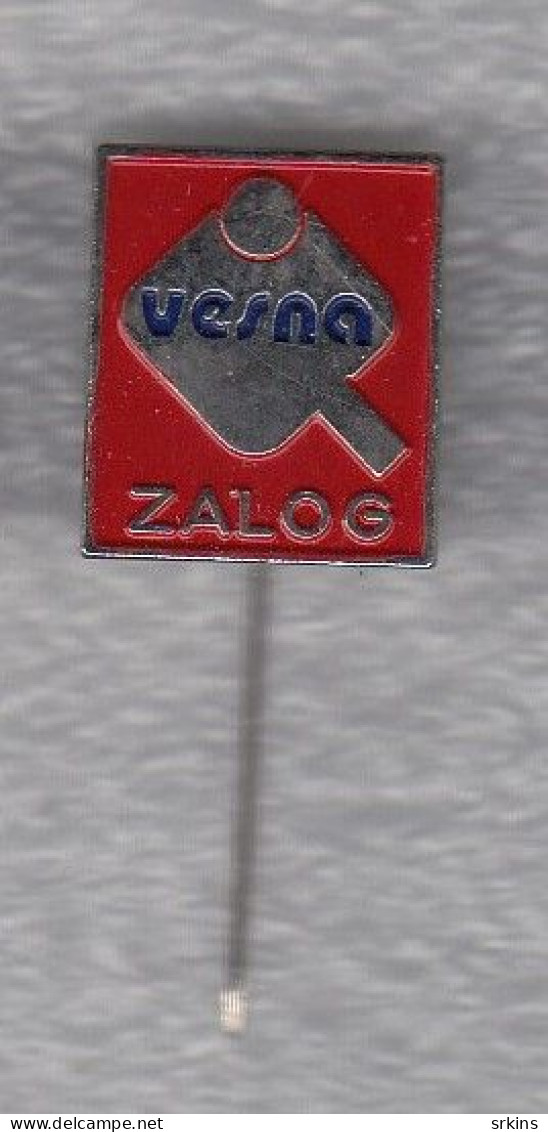 Pin Badge Anstecknadel Vesna Zalog Slovenia Yugoslavia Table Tennis Club Tischtennis Tennis De Table - Table Tennis