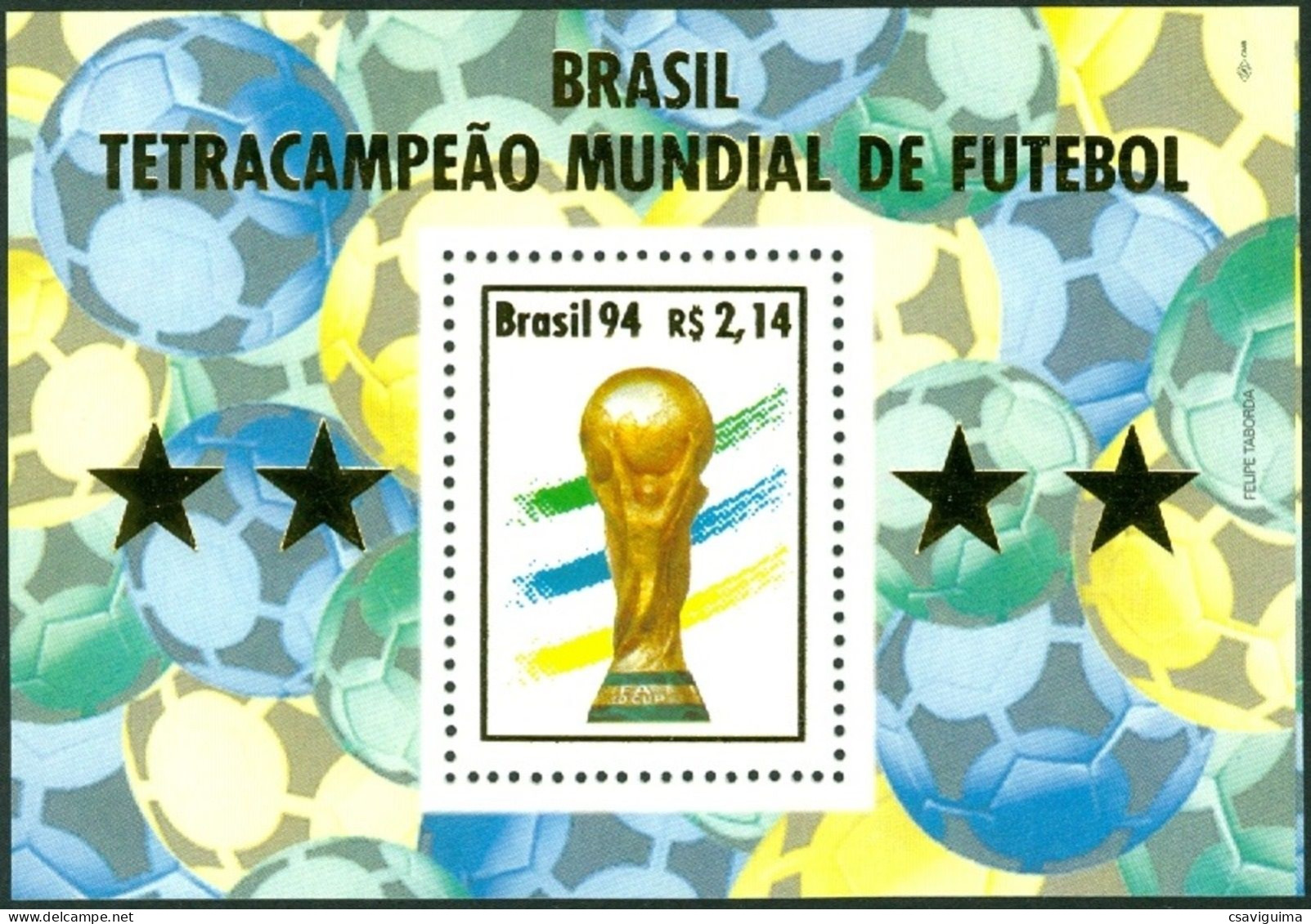 Brasil (Brazil) - 1994 - World Cup - Yv Bf 95 - 1994 – États-Unis