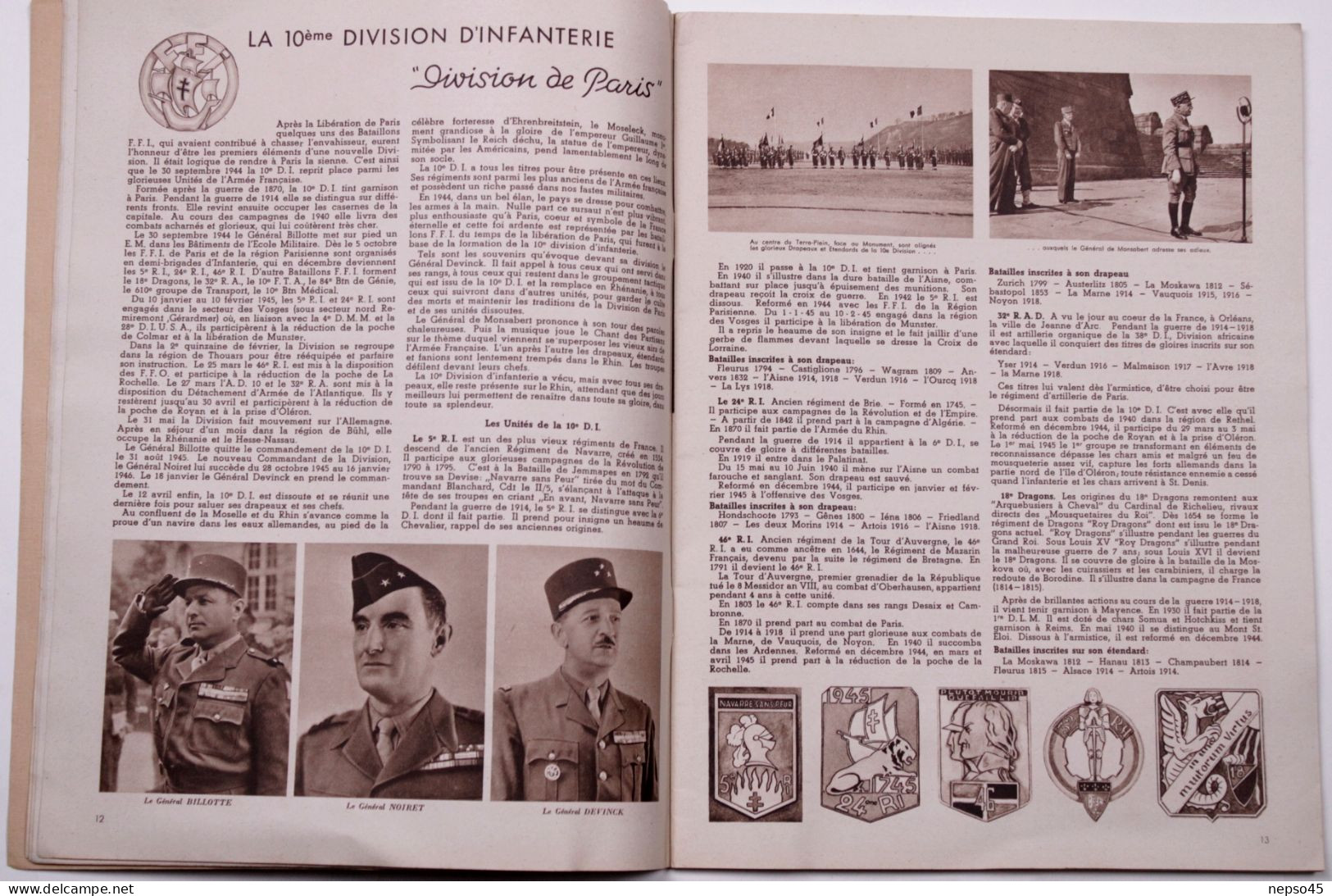 Revue d'Information des Troupes Françaises d'Occupation en Allemagne.Anniversaire Capitulation du Reich à Baden-Baden.
