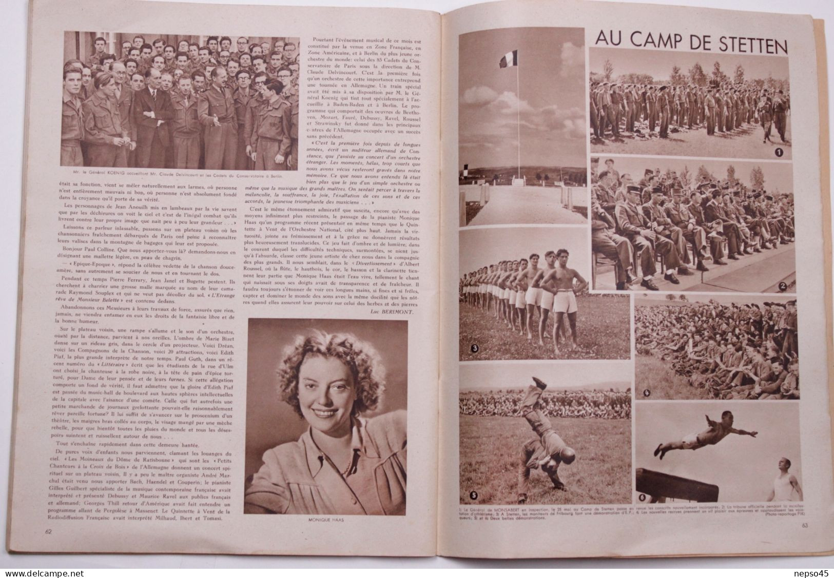 Revue d'Information des Troupes Françaises d'Occupation en Allemagne.Anniversaire Capitulation du Reich à Baden-Baden.