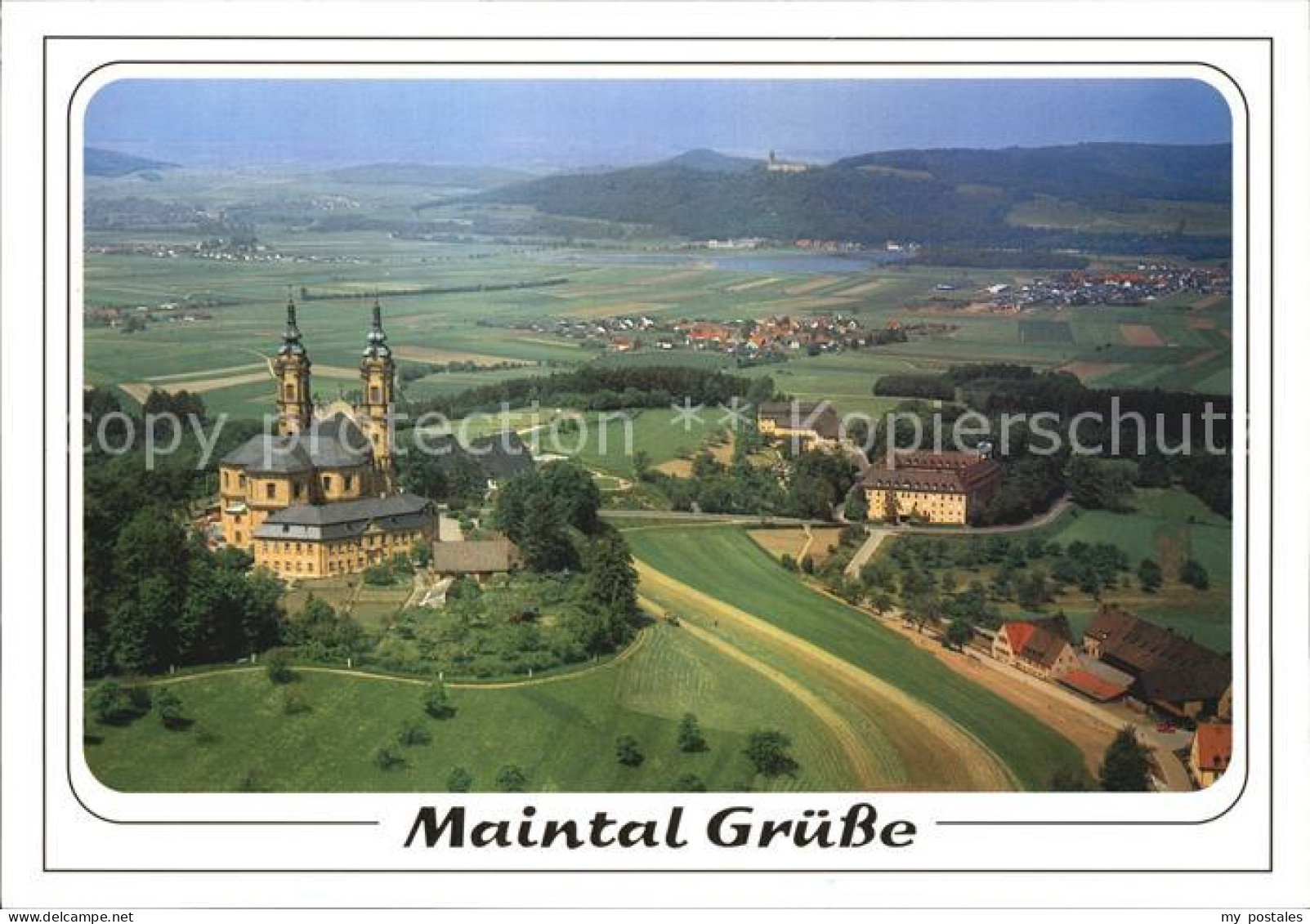 72402193 Maintal Basilika Vierzehnheiligen Fliegeraufnahme Maintal - Maintal