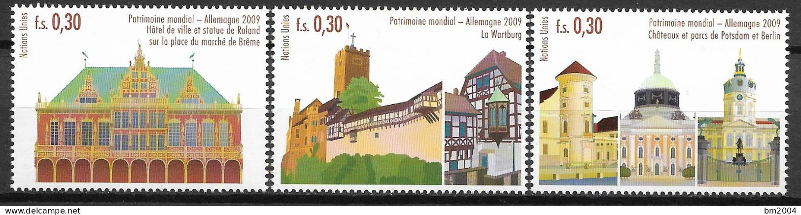 2009  UNO Genf Mi. 646-51 **MNH  UNESCO-Welterbe: Deutschland - Neufs