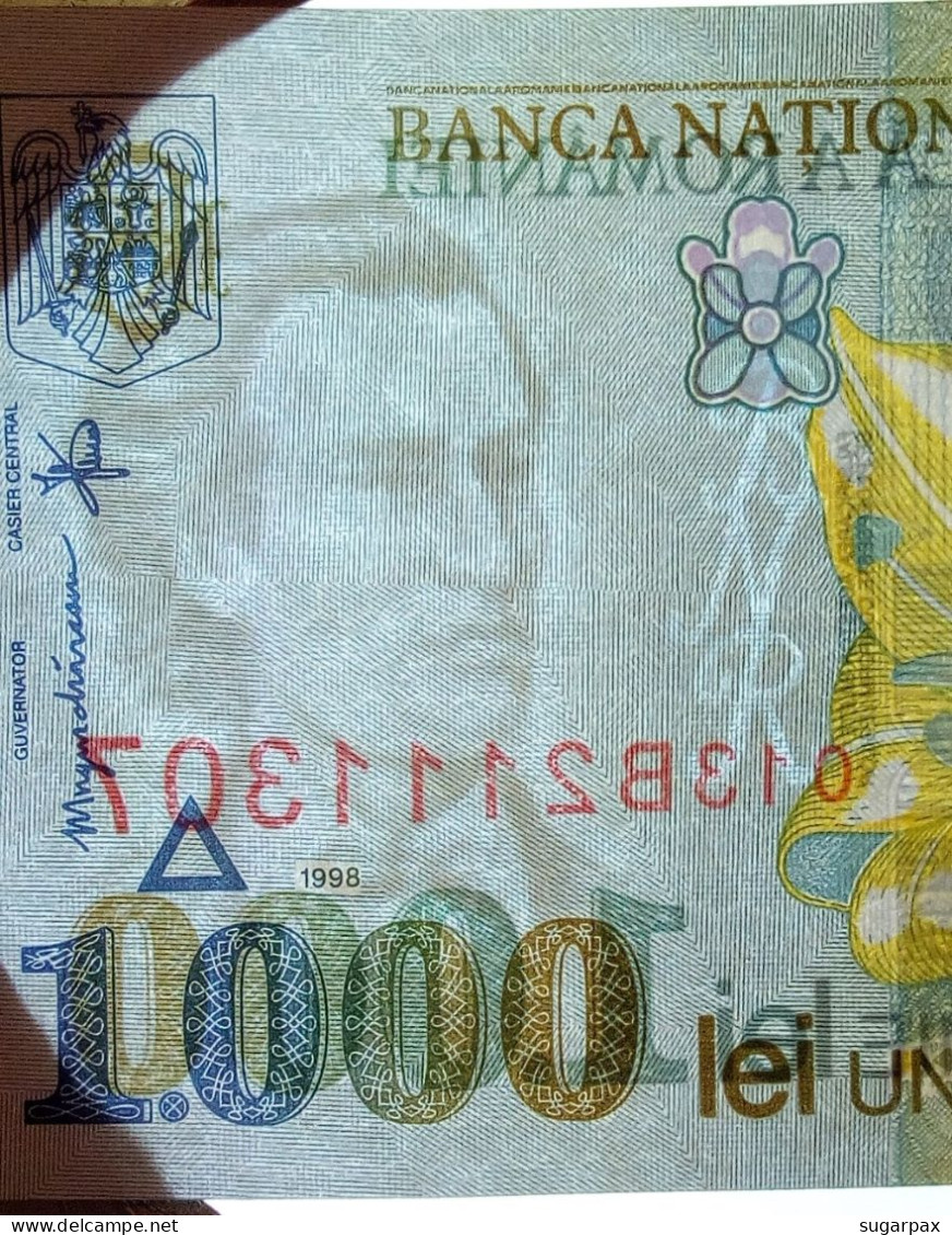 ROMANIA - 1.000 Lei - 1998 - Pick 106 - Unc. - Série 013B - Wmk: Large, Sloping BNR - 1000 - Romania