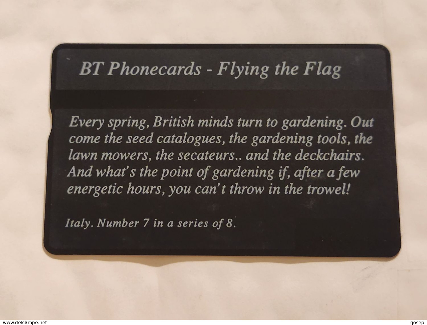 United Kingdom-(BTC153)Flying The Flag 7(ITALIA)(1030)(50units)(526A54688)price Cataloge3.00£ Used+1card Prepiad Free - BT Commemorative Issues