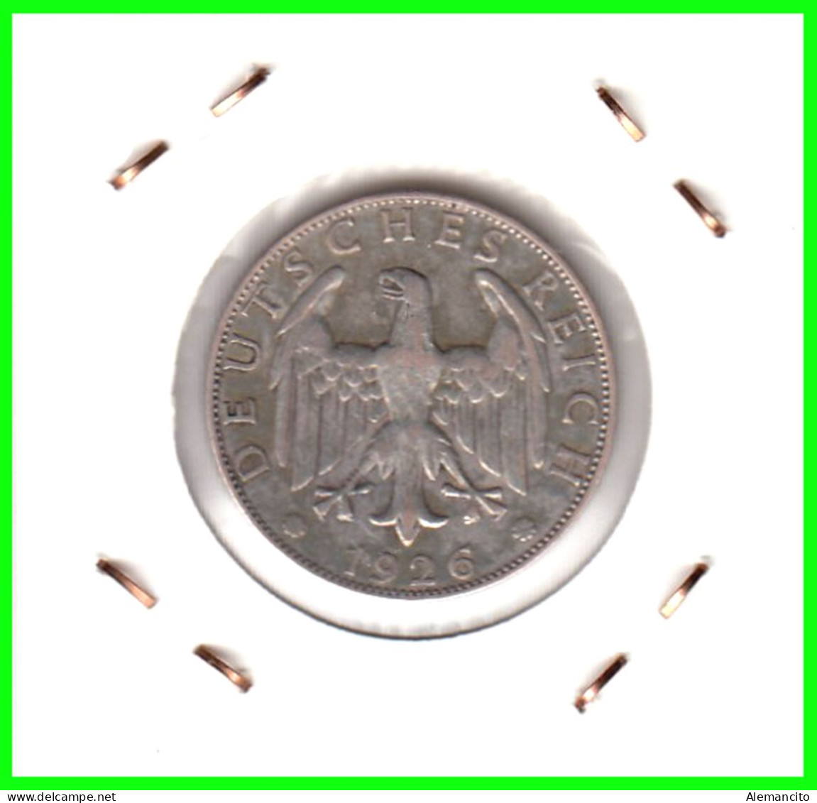 GERMANY REPÚBLICA DE WEIMAR 2 REICHSMARK ( 1926 CECA - A )  ( DEUTSCHES REICHSMARK KM # 45 ) - 2 Reichsmark