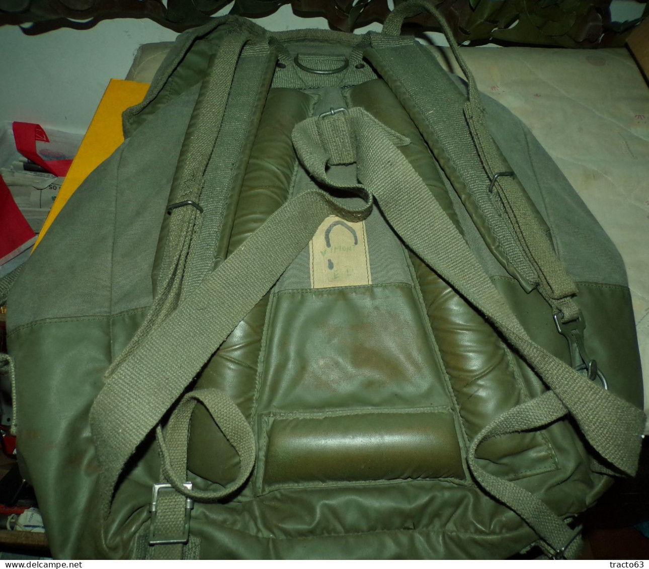 SAC A DOS MILITAIRE DE L'ARMEE FRANCAISE AVEC ALLONGE POSSIBLE EN HAUTEUR INTEGRE , BON ETAT , VOIR PHOTOS.POUR TOUT REN - Equipement