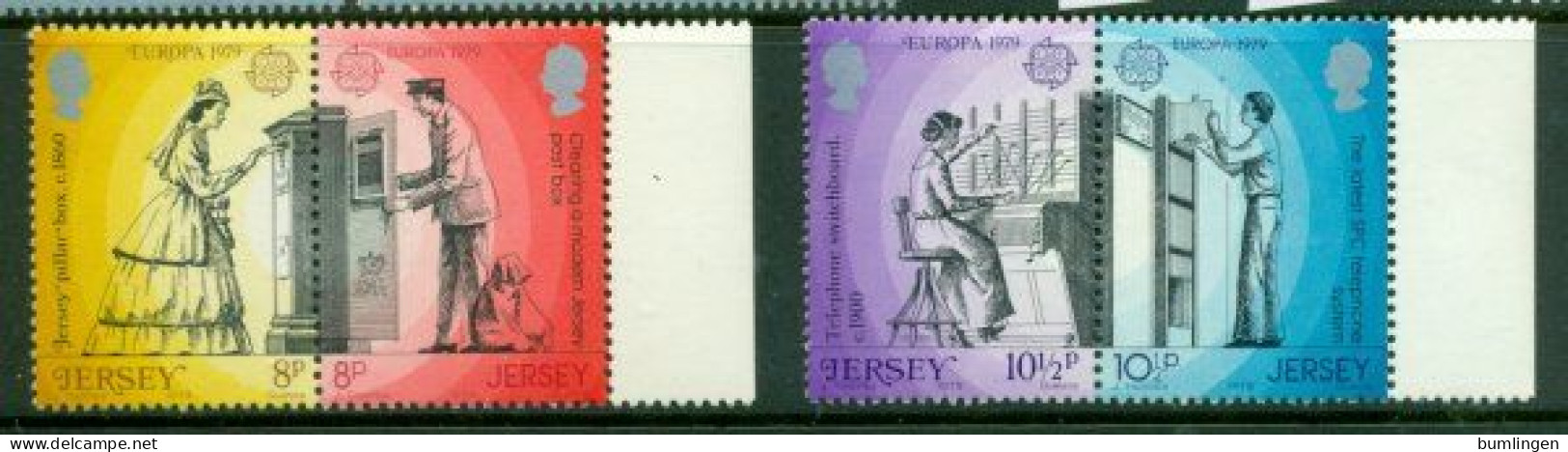 JERSEY 1979 Mi 192-95 Two Pairs** Europa CEPT – Post And Telecommunications [B457] - 1979