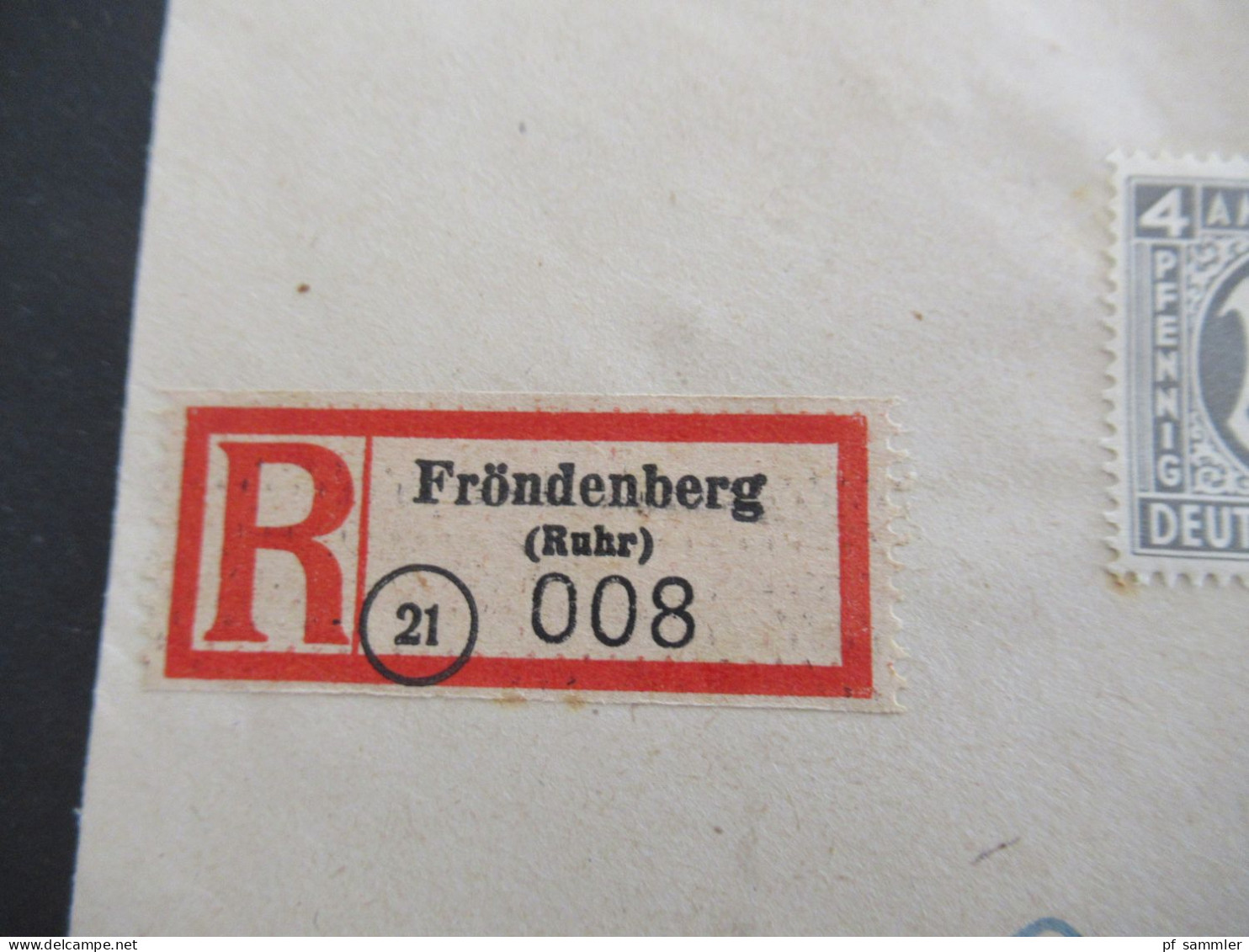 1946 Bizone Am Post MiF Mit SBZ West Sachsen U. Kontrollrat Einschreiben Fröndenberg (Ruhr) - Burglengenfeld Bayern - Lettres & Documents