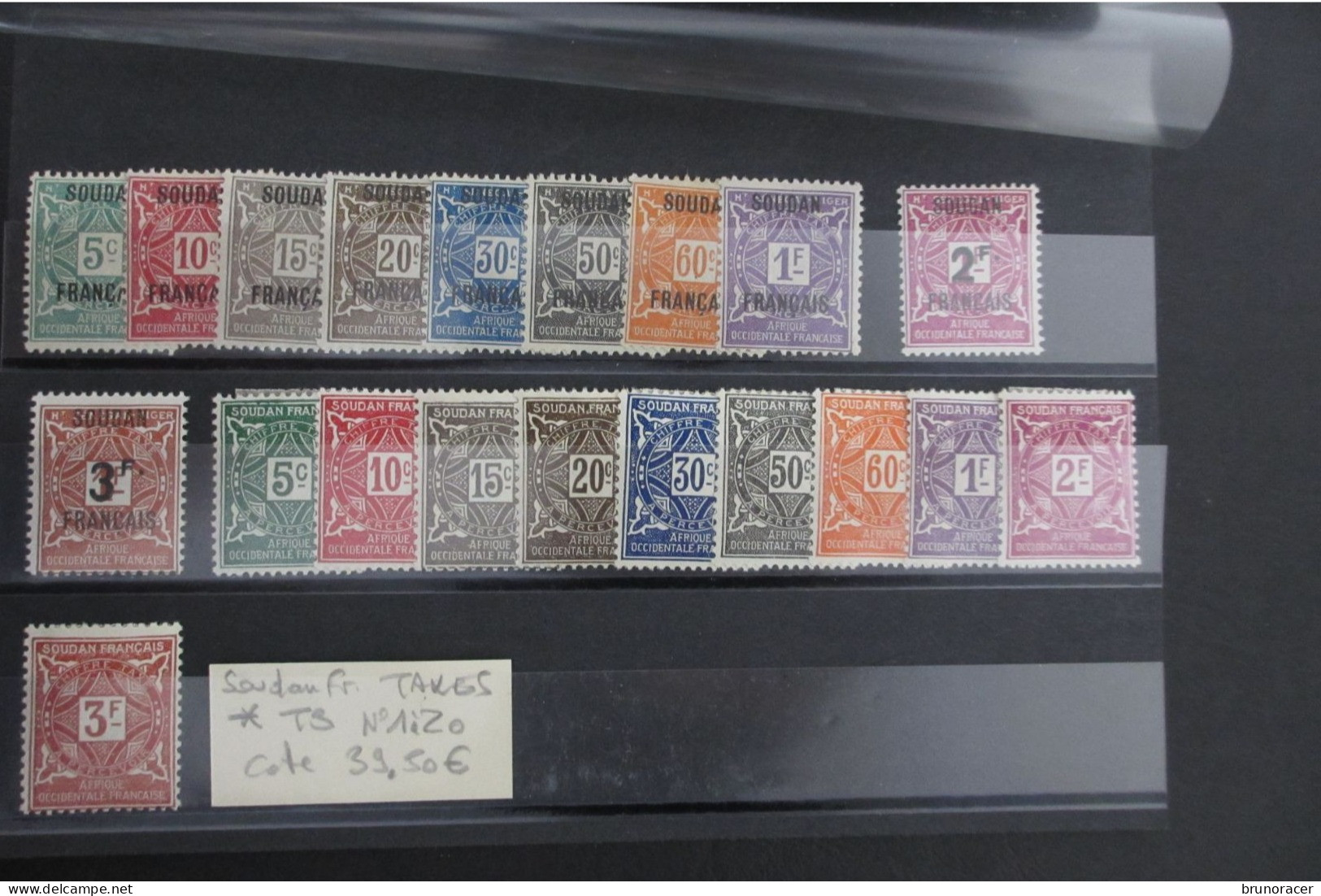 COLONIES SOUDAN Fr. TAXES N°1 à 120 NEUF* TB COTE 39,50 EUROS VOIR SCANS - Unused Stamps