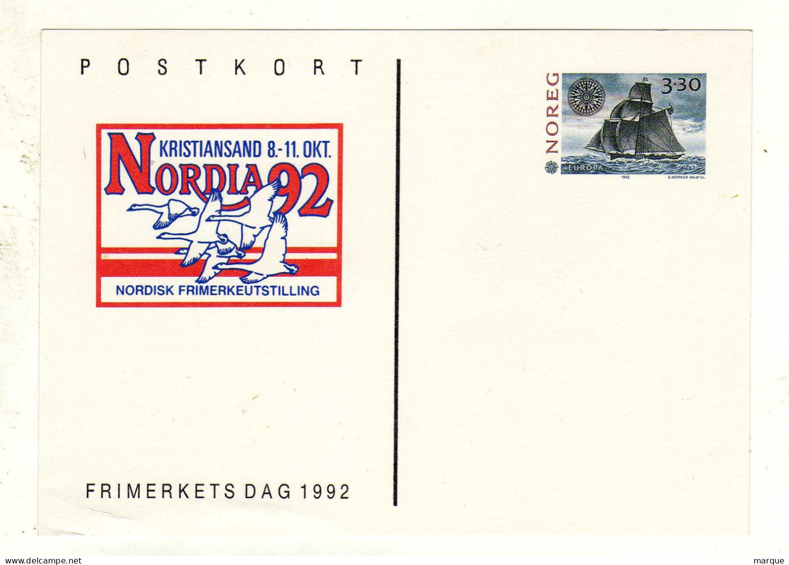 Carte 1er Jour NOREG NORVEGE 1992 Neuve - Cartes-maximum (CM)