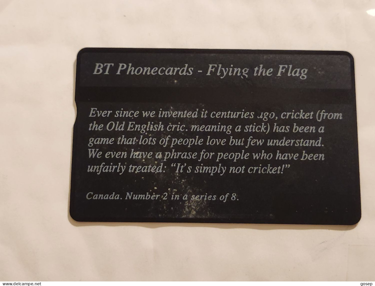 United Kingdom-(BTC156)Flying The Flag 2-(CANADA)(1042)(100units)(526F34527)price Cataloge6.00£ Used+1card Prepiad Free - BT Emissioni Commemorative
