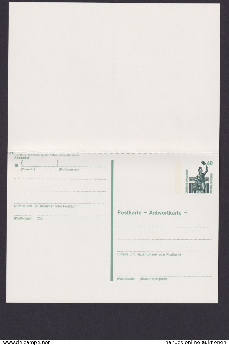 Briefmarken Bund Ganzsache P 143 II SWK Sehenswürdigkeiten Ungebraucht Kat 25,00 - Postkarten - Gebraucht