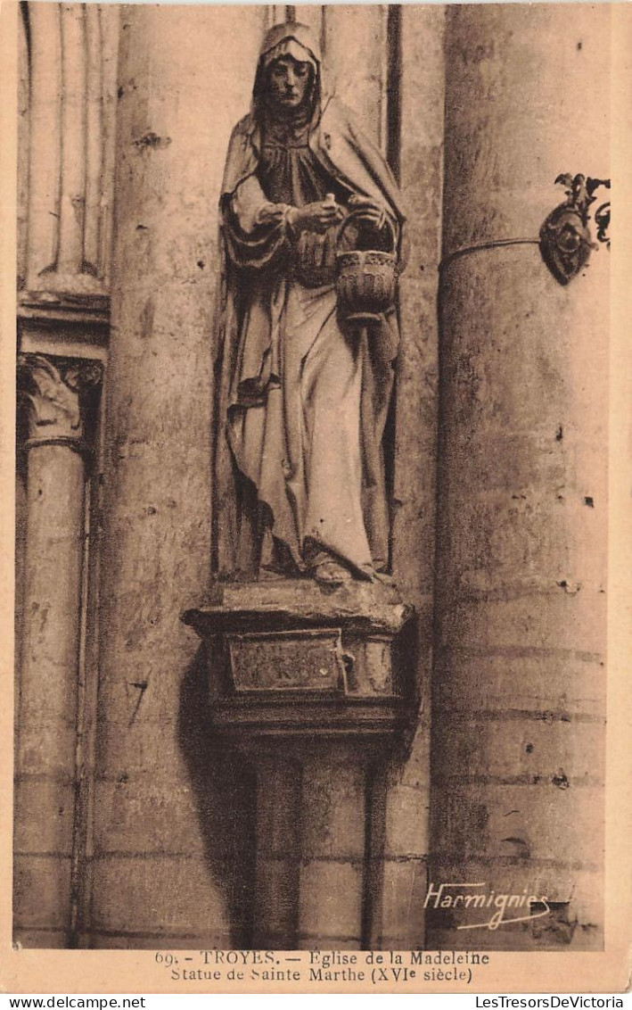 FRANCE - Troyes - Eglise De La Madeleine - Statue De Sainte Marthe - Carte Postale Ancienne - Troyes