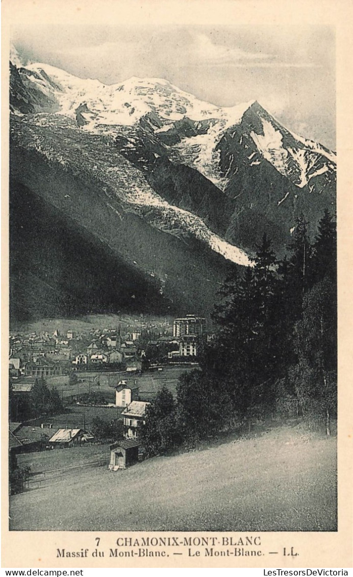 FRANCE - Chamonix Mont Blanc - Massif Du Mont Blanc - Le Mont Blanc - L L - Vue Générale - Carte Postale Ancienne - Chamonix-Mont-Blanc